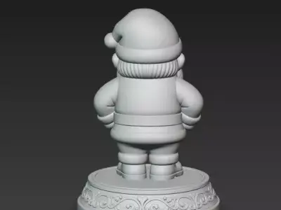 Santa Claus Figurine on Ornate Base 3D print model