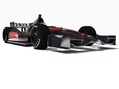 Black Indycar IZOD Race Car 3D model