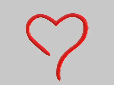 Heart icon v 28 3D model