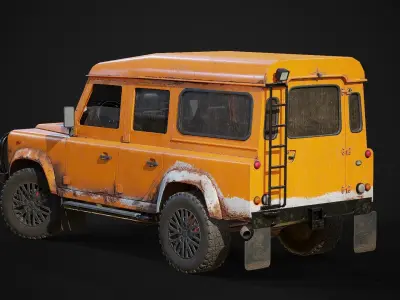 Land Rover Defender Game-ready model Low-poly 3D model