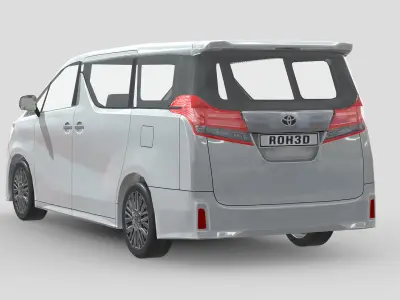Toyota Alphard 2015 Low-poly 3D model