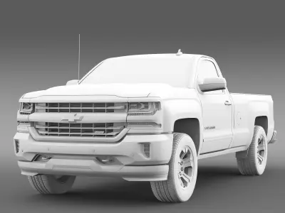 Chevrolet Silverado LT Z71 Regular Cab GMTK2 Long Box 2016 3D model