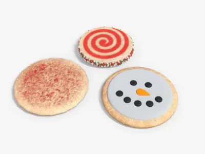 Cookies for Christmas Low-poly 3D model
