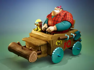 Rufus Ruffcut and Sawtooth - The Buzzwagon 3D print model