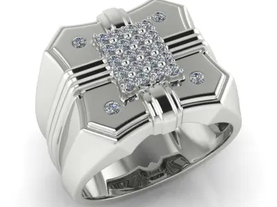 light weight gold diamond rings-C111116SKCH2026006-wt-15-20 3D print model