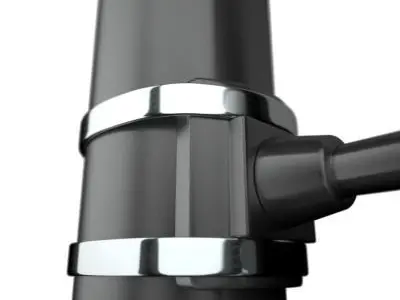 Street Lamp With Banner 3D model