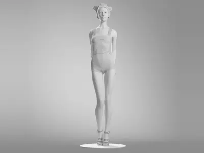 Roksanda Ilincic Retro Swimwear model 01 3D model