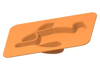 Kids Aeroplane Partition Plate 3D print model