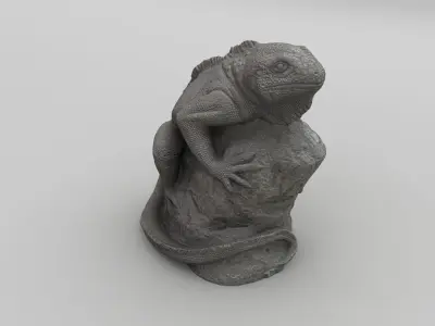 Lizard Statue Sculpture 3D model