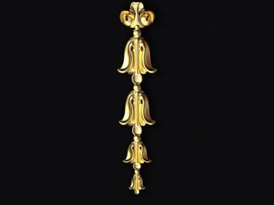 Central decor ornament for furniture 3D model 188