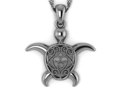 Turtle Pendant 3D print model