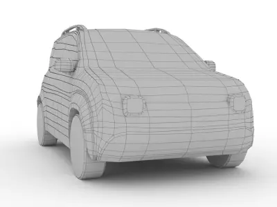 Fiat Panda City Cross 2017 Low-poly 3D model