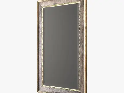 Uttermost quintina burnished pine frame and antiqued gold mirror 3D model