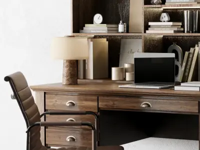 Boss Desk Classic - Office Furniture 41 3D model