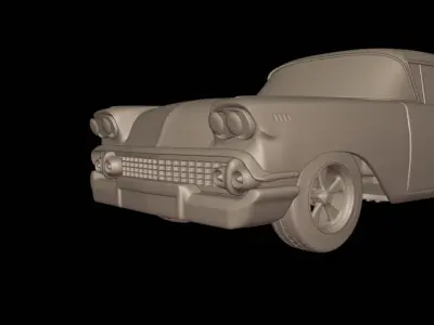 chevrolet biscayne 2 door sedan 1958  3D print model