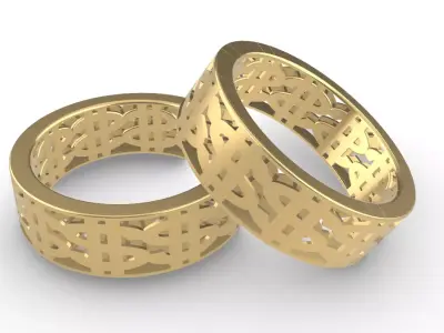 0294 Dollar Hollow Ring 3D print model