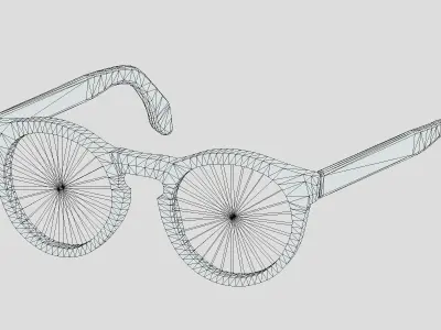 Pantos Glasses Low Poly PBR Realistic Low-poly 3D model