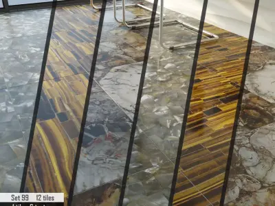 ABC Stone Set 3D model