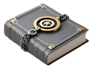 Mystical Locked Grimoire 3D Model Low-poly 3D model