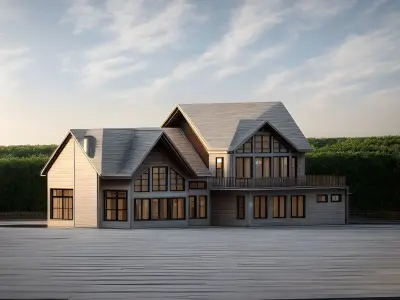 Revit Model wood House 3D model