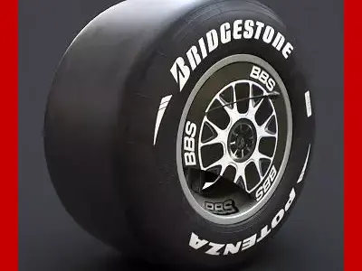 F1 Ferrari F60 Wheel and Slicks 3D model