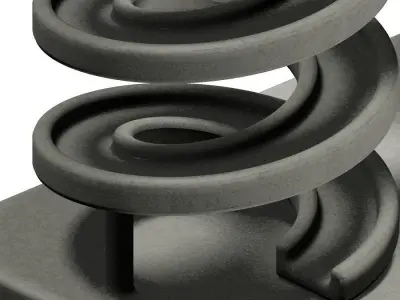 Concrete Spiral Bridge 3D model