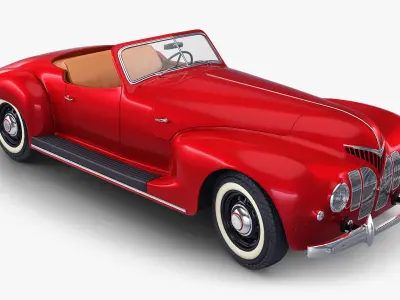 Generic Cabriolet Retro Car v 1 3D model