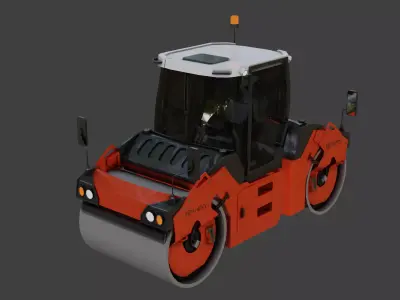 HAMM Construction Equipment Low-poly 3D model
