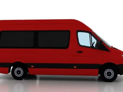 Mercedes Benz Sprinter L2H2 2009 Passenger UK 3D model
