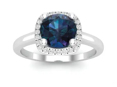 AV 349 Diamond Ladies Halo Style Bridal Engagement Ring 3D print model
