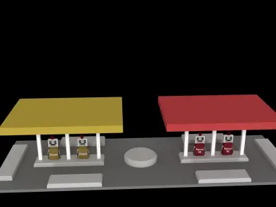 Petrol Station 3D model