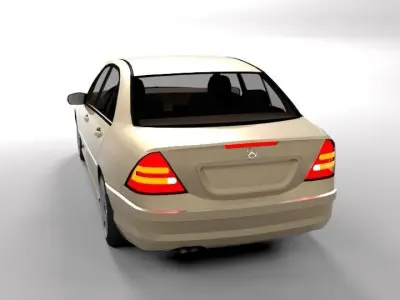 MERCEDES C CLASS LOWPOLY Low-poly 3D model