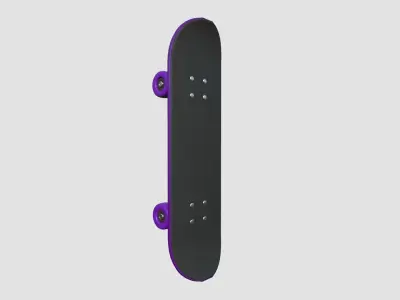 Cartoon Skate 03 Purple - Character Sport Equipment Low-poly 3D model