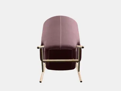 VEDBO High-back armchair 2 Low-poly 3D model