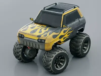 JEEP R-1 Rigged 3D model