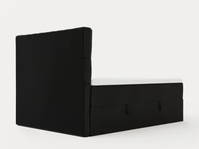Boxy Box Bed 140x200 Cm Svart Low-poly 3D model