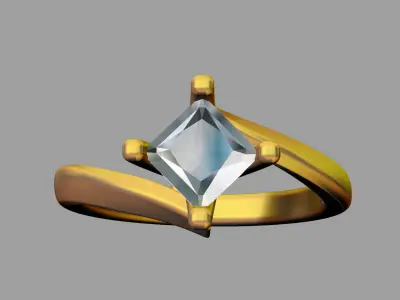 Rotated Ring 3D print model
