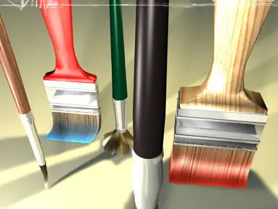 paint brushes 3D model
