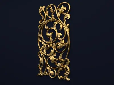 Classic decor ornament v-3D model 52 3D model