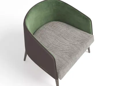 Luxury Ellitia Single Armchair 3D model