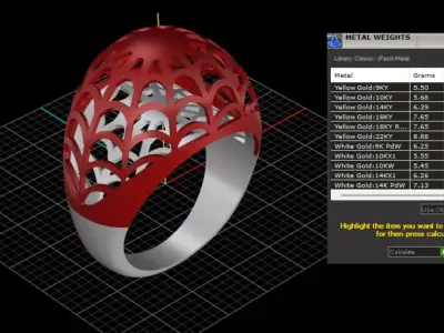 ring woman  3D print model 86