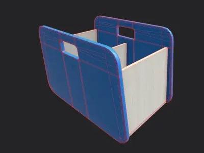 BacUp2Boxes Blue Low-poly 3D model