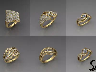 Pattern Rings 3D print model