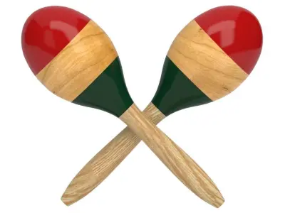 Wooden Maraca 3D model