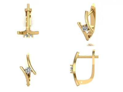 Earrings bi 2 3D print model