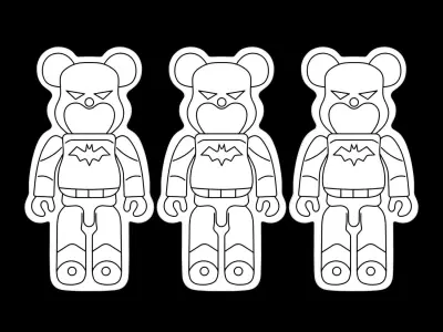 Kaws Batman Neon Sign 3D model
