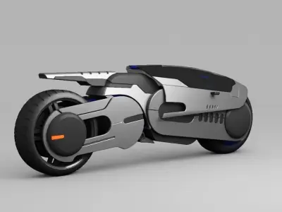 sci-fi  motorbike  rigged vehicle 3D model
