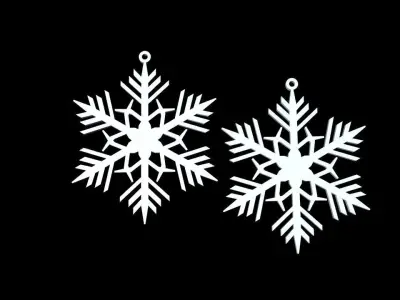 snowflake 3D print model