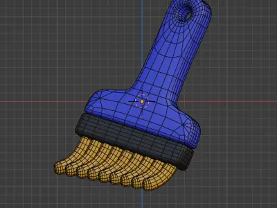 Brush Low Poly 3D model