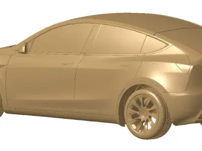 Tesla Model Y AWD 2022 Exterior 3d scan model 3D model 3D model